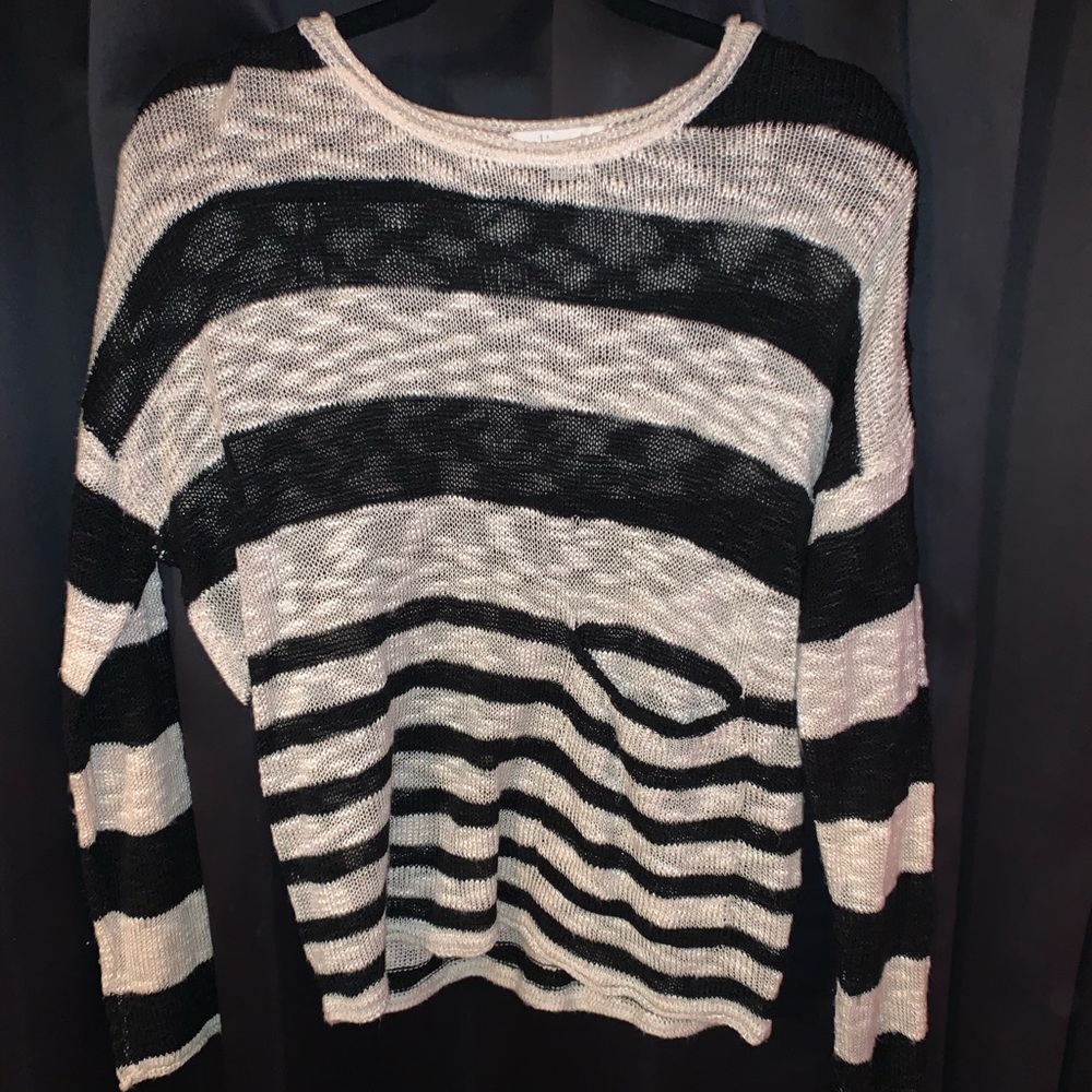 Olive & Oak black & white striped sweater